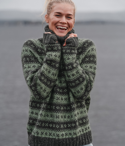 Britt Frafjord ØrstavikHåndballgenser Koksgrå DG 442-07, garnpakke