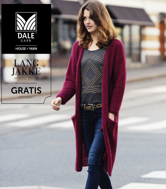 Kari HaugenLang Jakke strikkepakke 