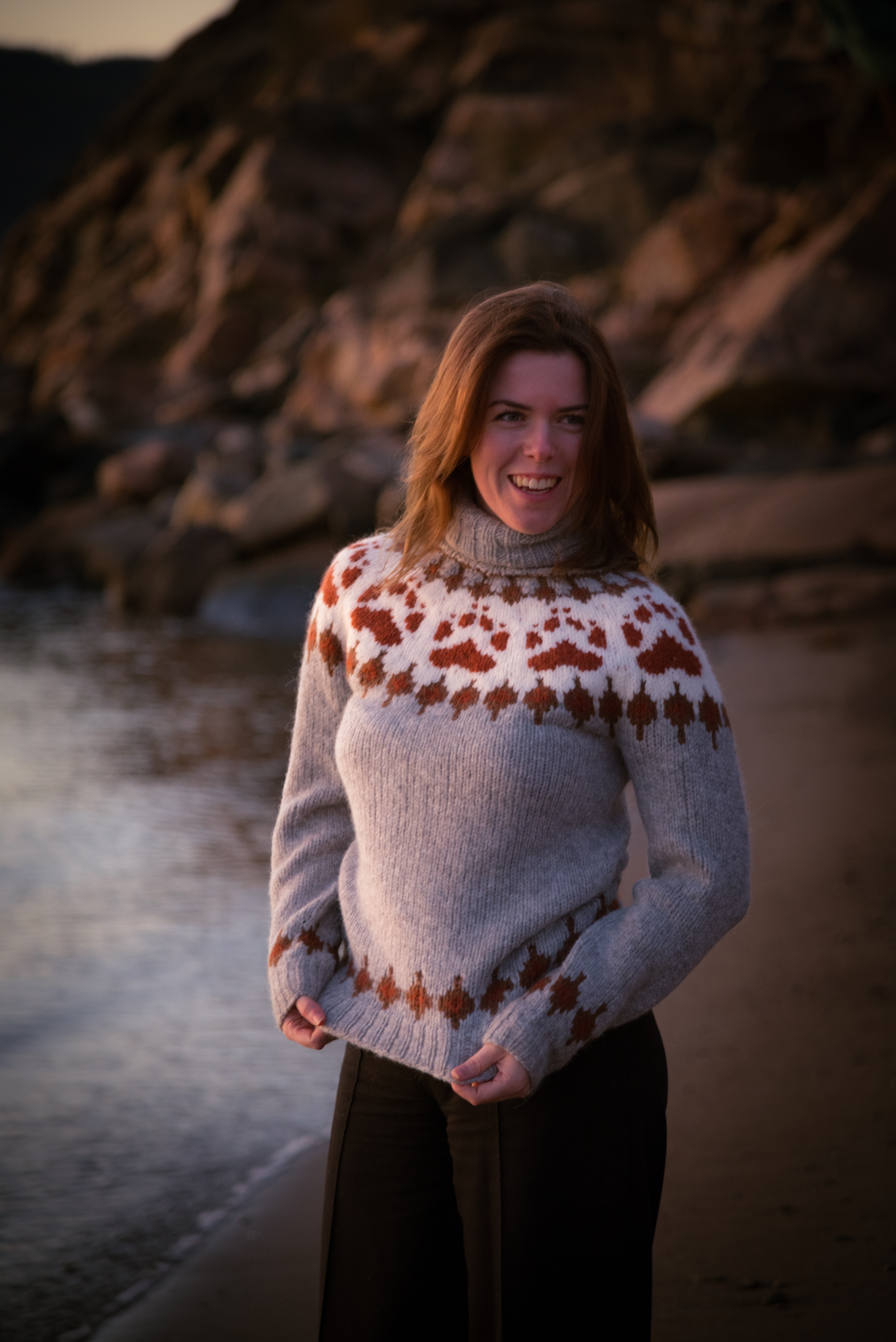 Linka NeumannChunky Villmarksgenser garnpakke - designet av Linka Neumann strikkepakke i Fjon 