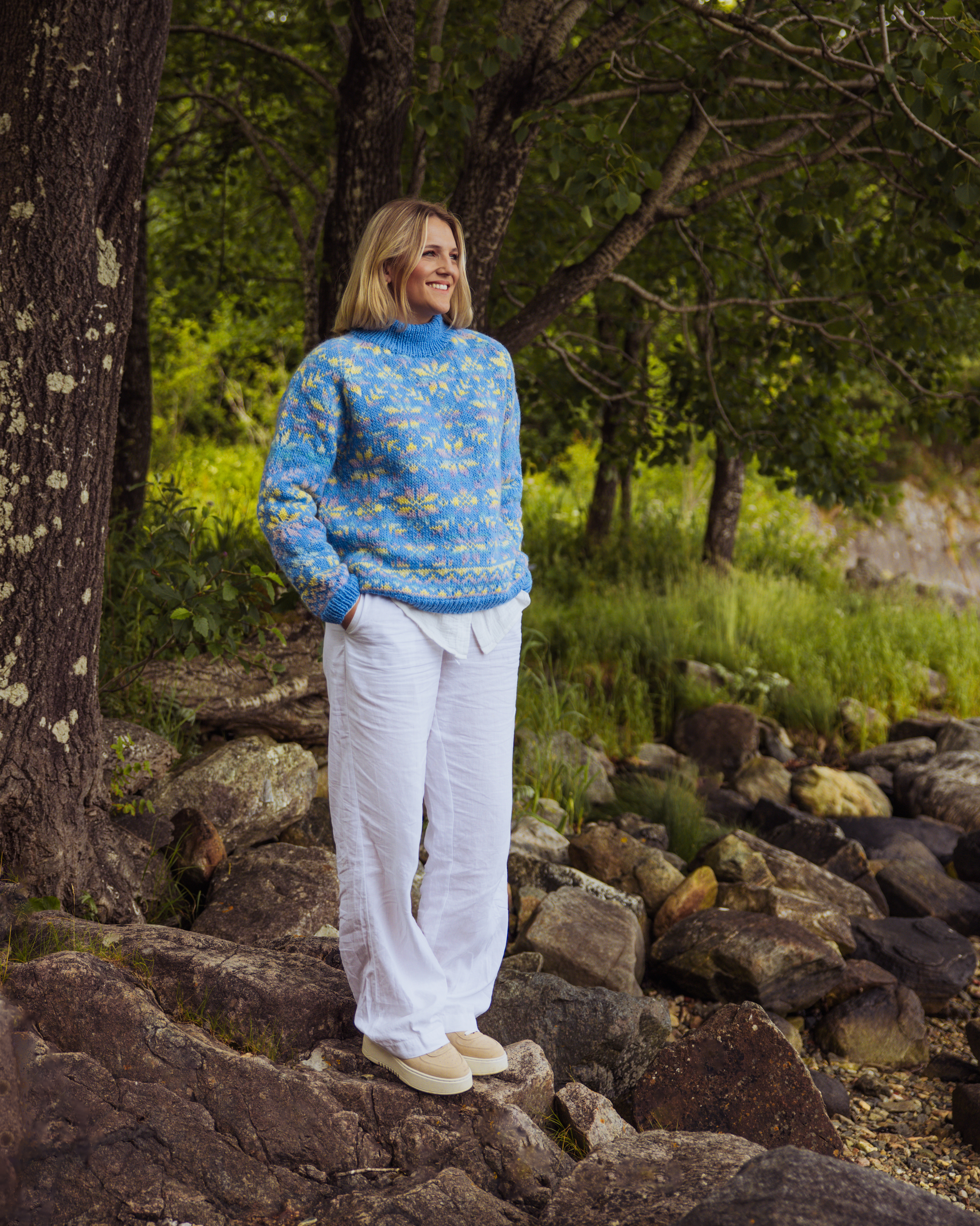 House of YarnCarly Genser i Ulla og Pretty Print