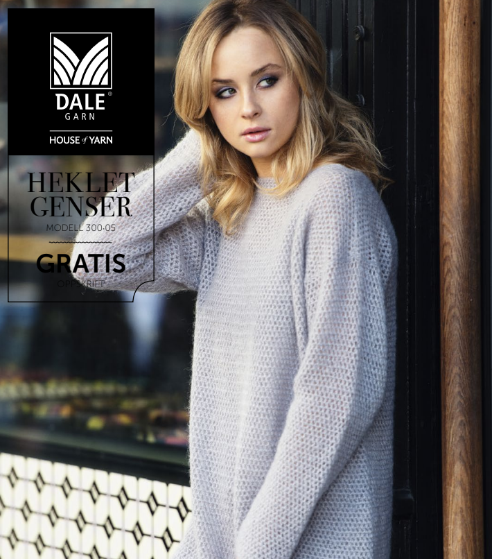 Olaug KleppeHeklet genser strikkepakke 